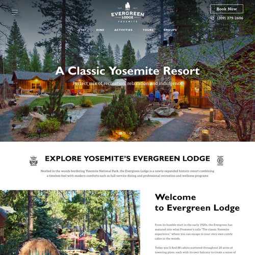 Yosemite Hotel/Lodge Website Design