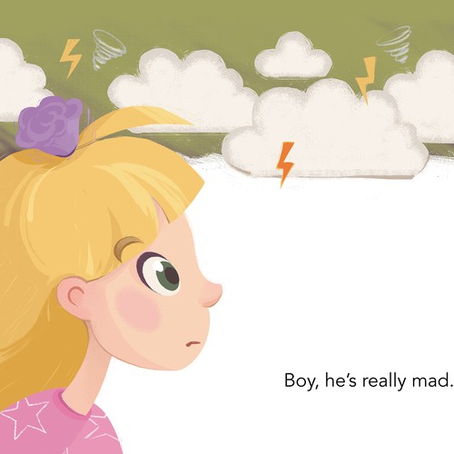 Children's book illustration for "Dad is Mad" book. en's 