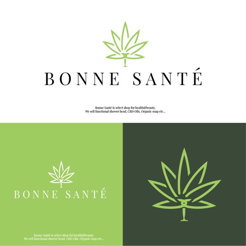 Logo concept for Bonne Sante CBD beaty shop