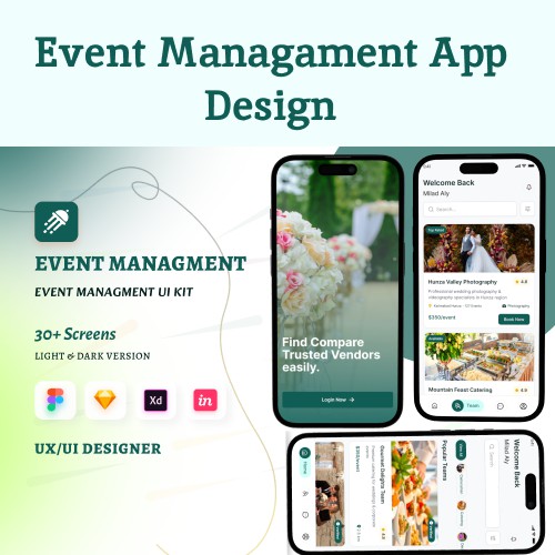 Event Management mobile app design
