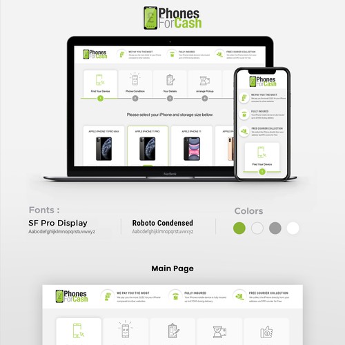 Phones For Cash Website Design