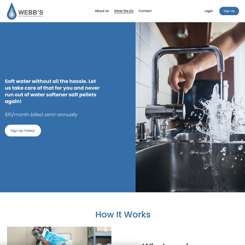 Webb's Water Softener Design Scheduling