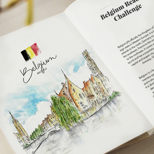 City Illustration "Belgium"