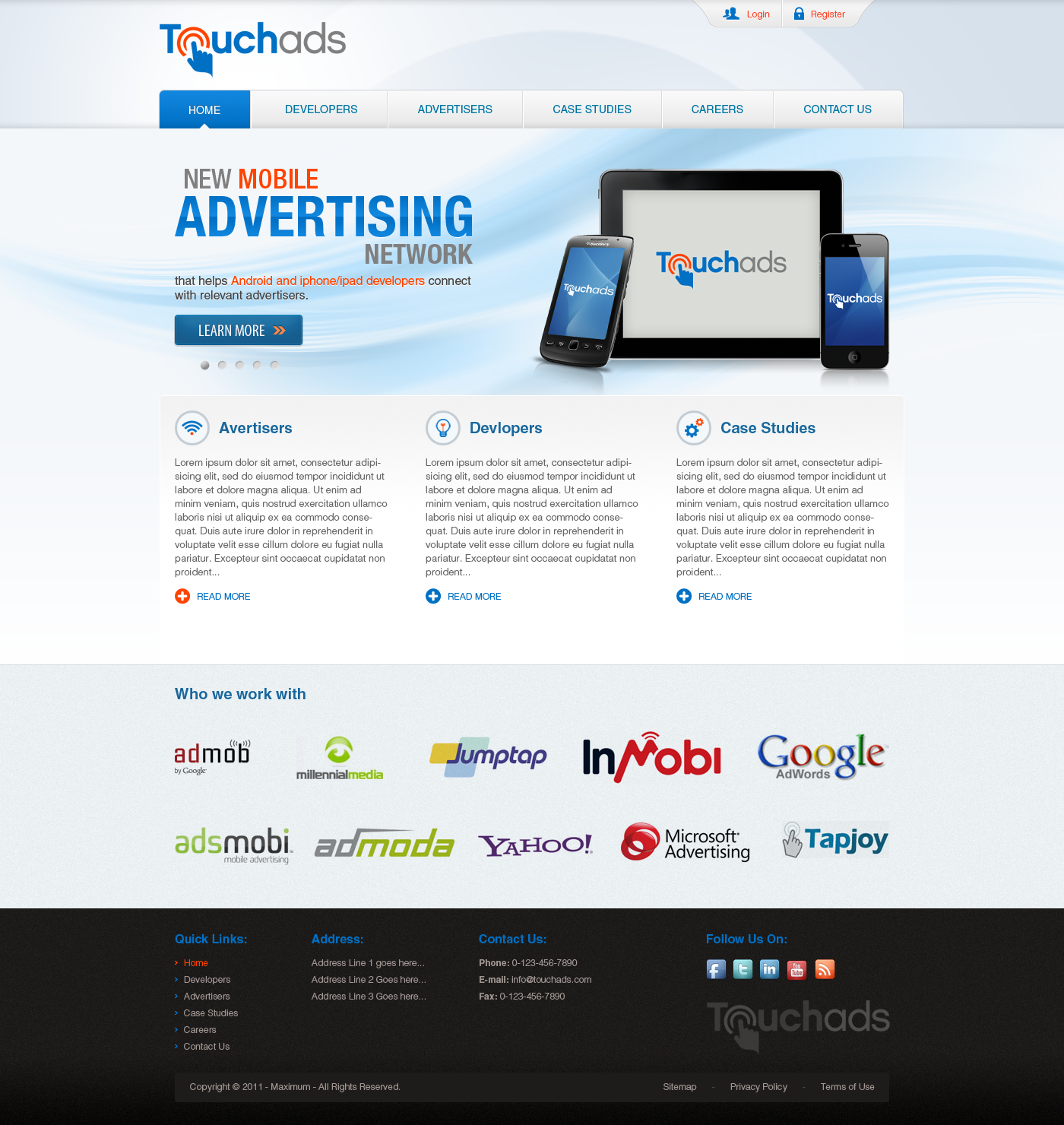 ** Guaranteed Prize: Website Design for Touchads.com **