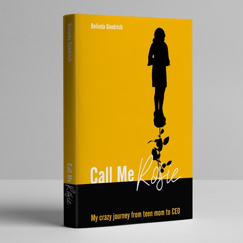 Book cover design for a biography