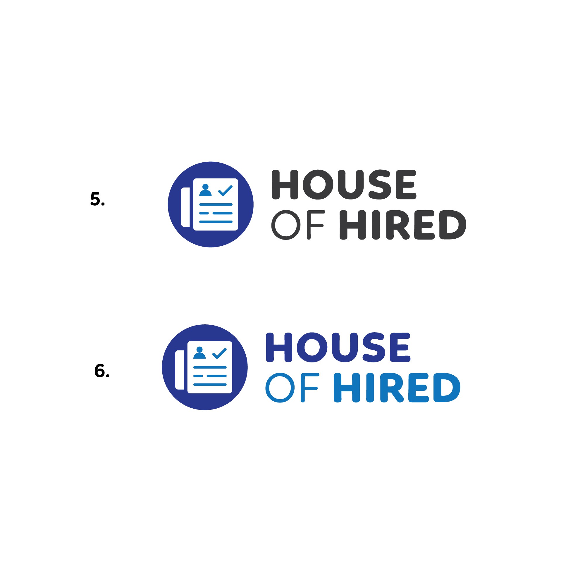 House of Hired needs a recognizable logo for a job-winning resume builder