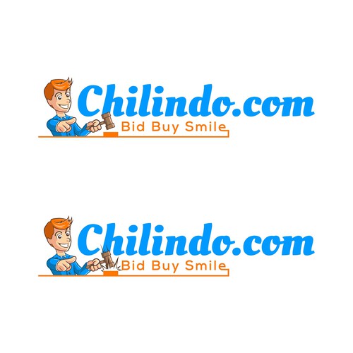 Fun Ecommerce Logo Design! Bid Buy Smile!