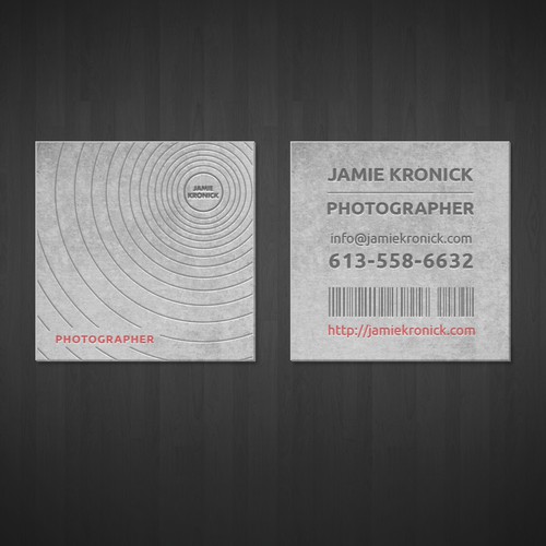 Create a sleek business card with a little extra something for Photographer.