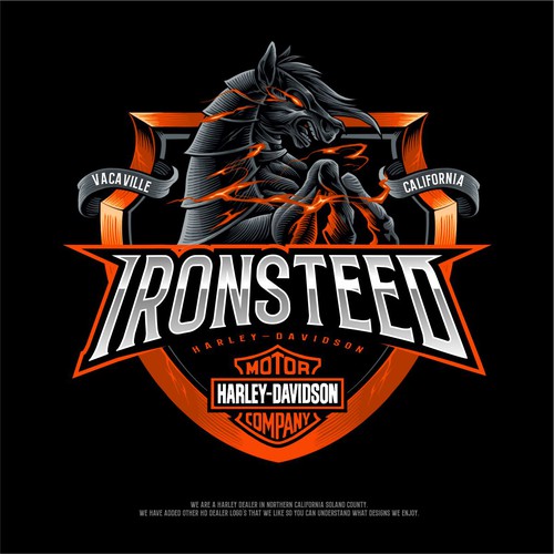 Iron Steed Logo Design Illustration
