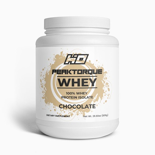 Simple & Modern Whey Protein Supplement Label