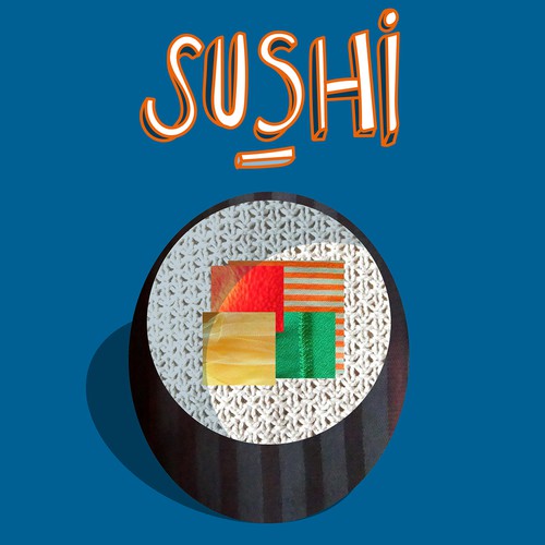 Sushi design w real textile textures