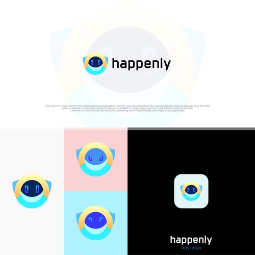 Cute Logo concept for happenly