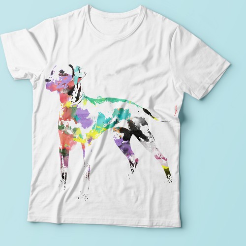 water colors dog