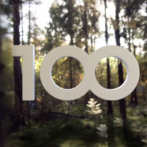 Animation featuring the number "100"