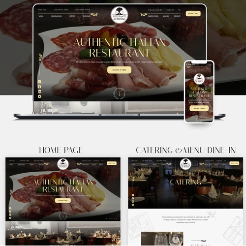 Website design for "Restaurant Di Menna" an authentic Italian restaurant located in Montreal , QC , Canada