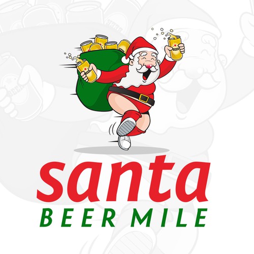 Santa Beer Mile Logo