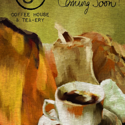 Create Artful Poster for Coffee House & Social Cafe