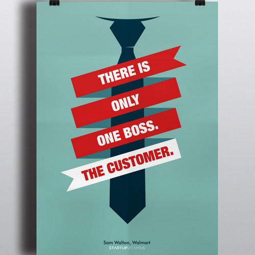 Poster "There is only one boss. The customer." for Startup Vitamins