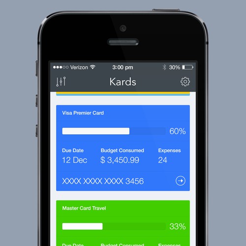 ** Extended / Prize Increased ** Create a clean, modern iPhone App UI for Kards