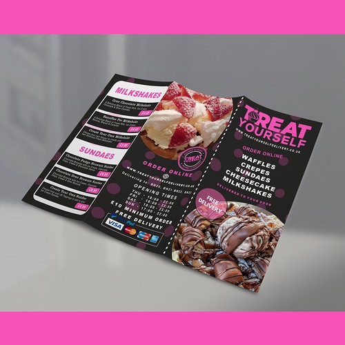 Treat Yourself Trifold Brochure Design