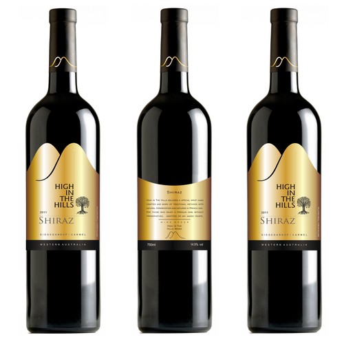 High in the Hills wines label 