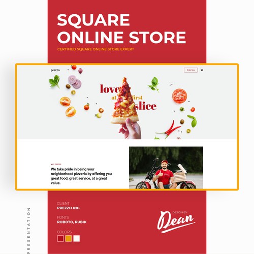 Square online store for a quick-serve restaurant