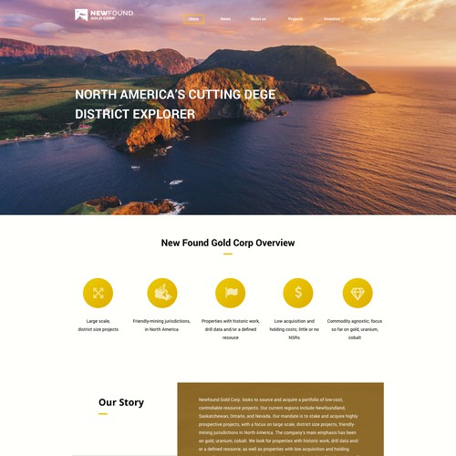 Website for gold mining company