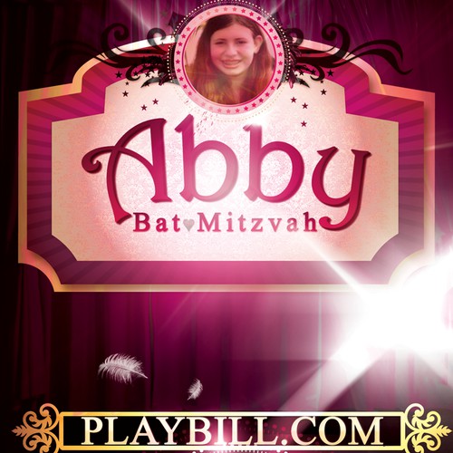 Create a Broadway themed bat mitzvah logo.