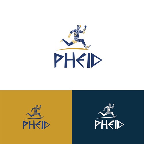 Geometric Runner Logo for Athletic Brand