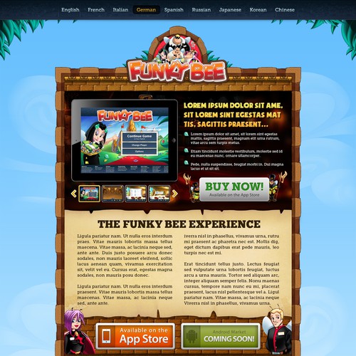 Funky Bee: Web Design