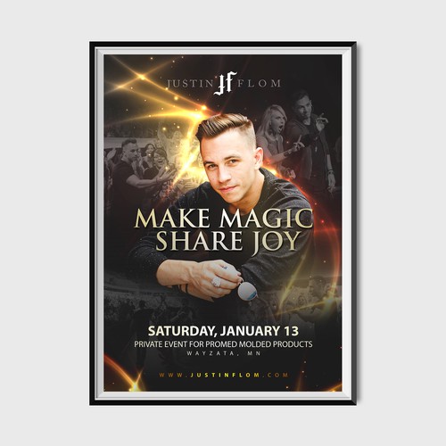 Justin Flom Magician Poster Design