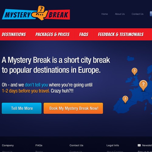 New website design wanted for Mystery Break