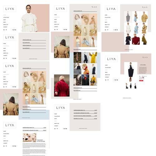 Liya fashion website design