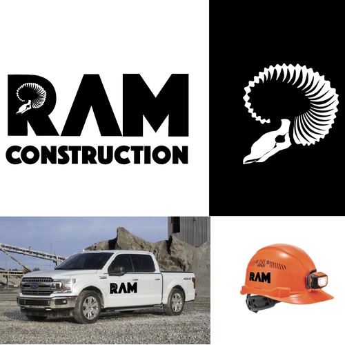 Ram Construction Logo Design