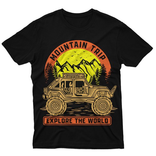 Offroad Jeep T-Shirt Design