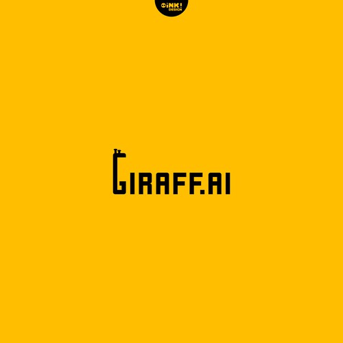 Typographic giraffe logo