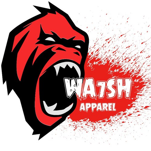 Create a fun and energetic apparel logo WA7SH APPAREL 2