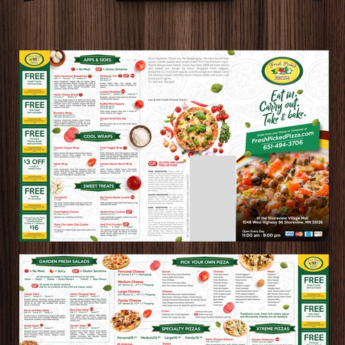 Pizza Menu