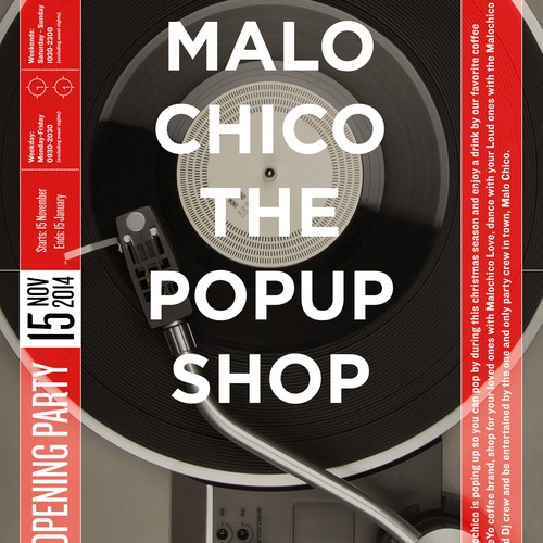 POP UP SHOP POSTER Malochico brands 3 months full of entertaining activities