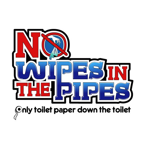 Logo design for the "No Wipes in the Pipes" campaign