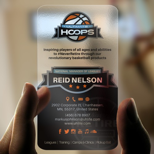 Love Basketball? Create a business card for a fast-growing, innovative basketball company