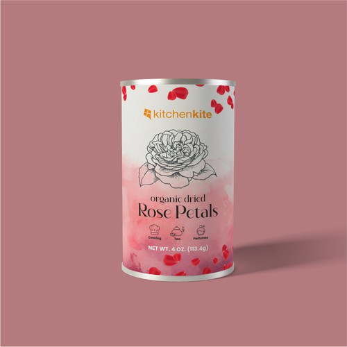 Canister Packaging Design for Red Rose Petals