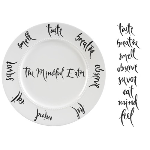Handpainted lettering for mindfulness practise eating