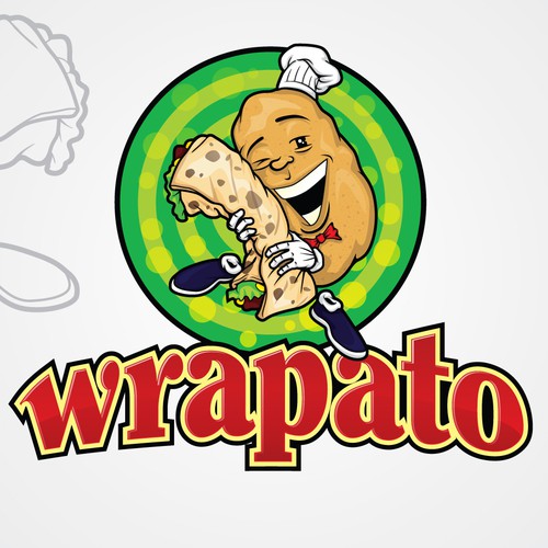 Create a Logo for a new food product Wrapato