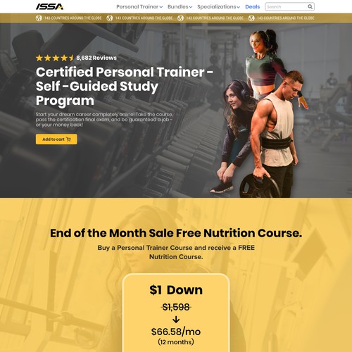 ISSA Online Fitness Web Design