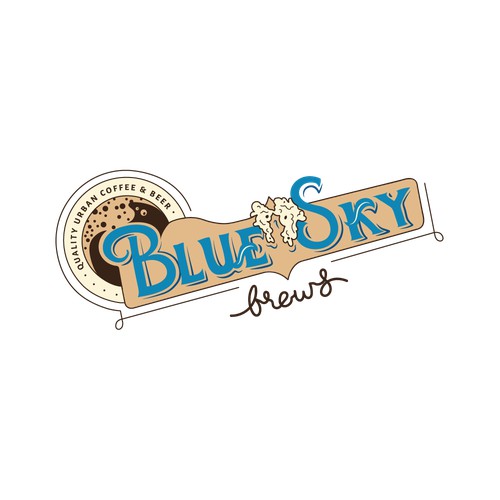 Blue Sky Brews Logo - Quality Urban Coffee and Beer