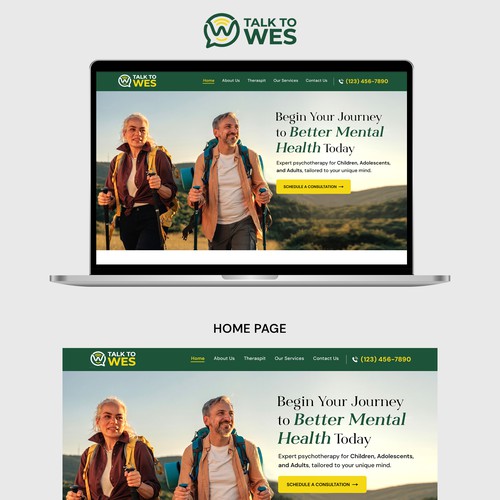 Website design Mockup