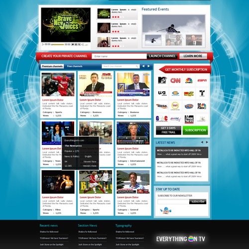 Live streaming web site
