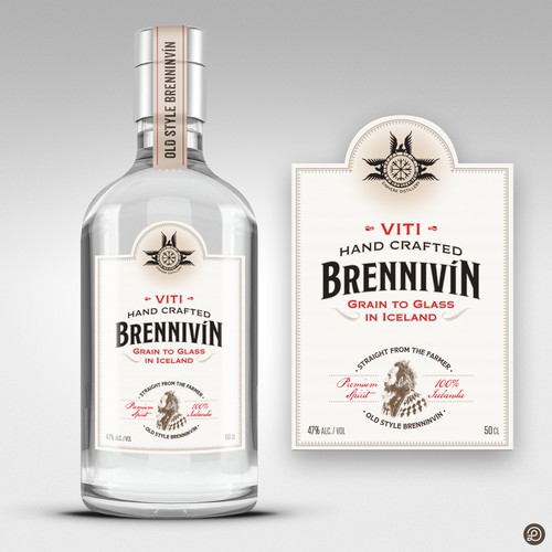 Brennivin label design
