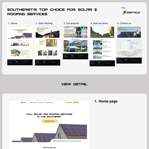 Website design for SmartSun Solar Rooftop Company